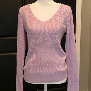 Women’s Talbots Pima Cotton Cable Knit Sweater Size M